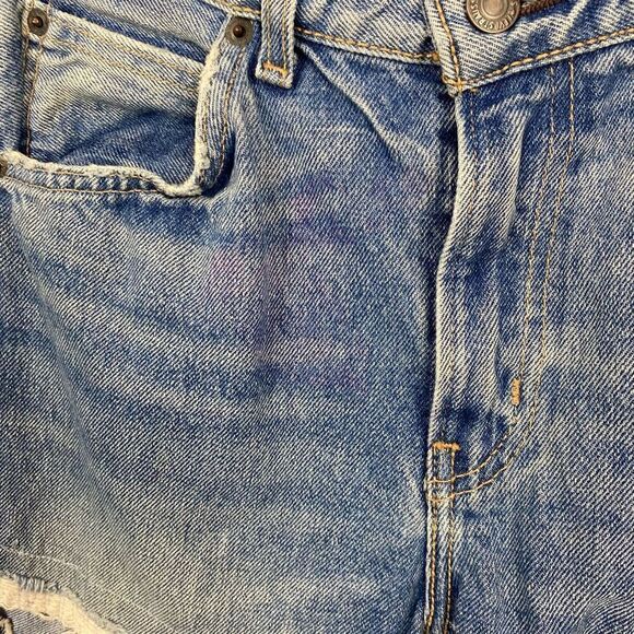LEVIS 505 - Vtg 70s-80s Made In USA Orange Tab Distressed Blue Jeans - Picture 5 of 10